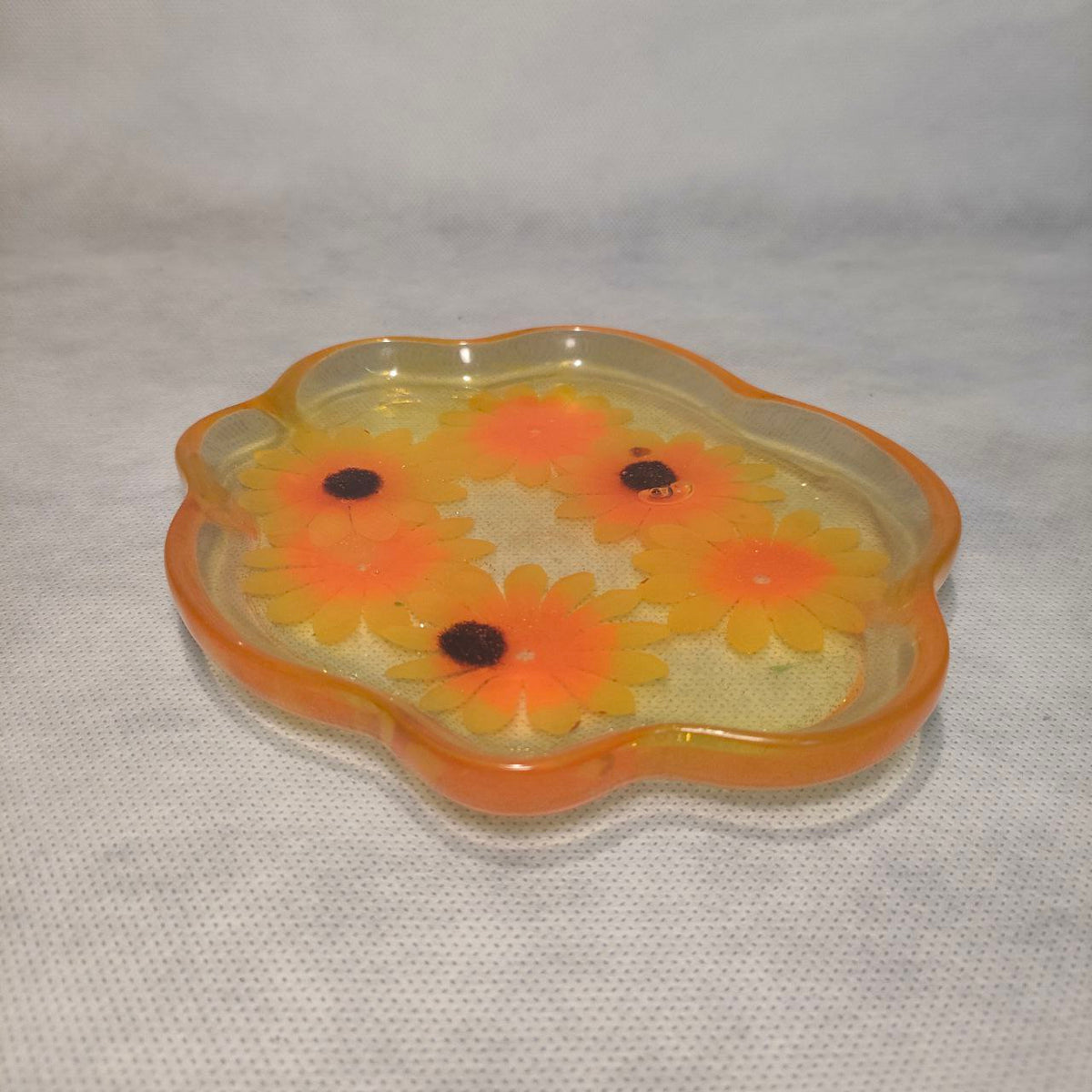 Portaoggetti - Floreale - Arancione