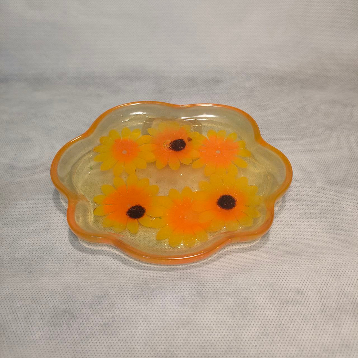 Portaoggetti - Floreale - Arancione