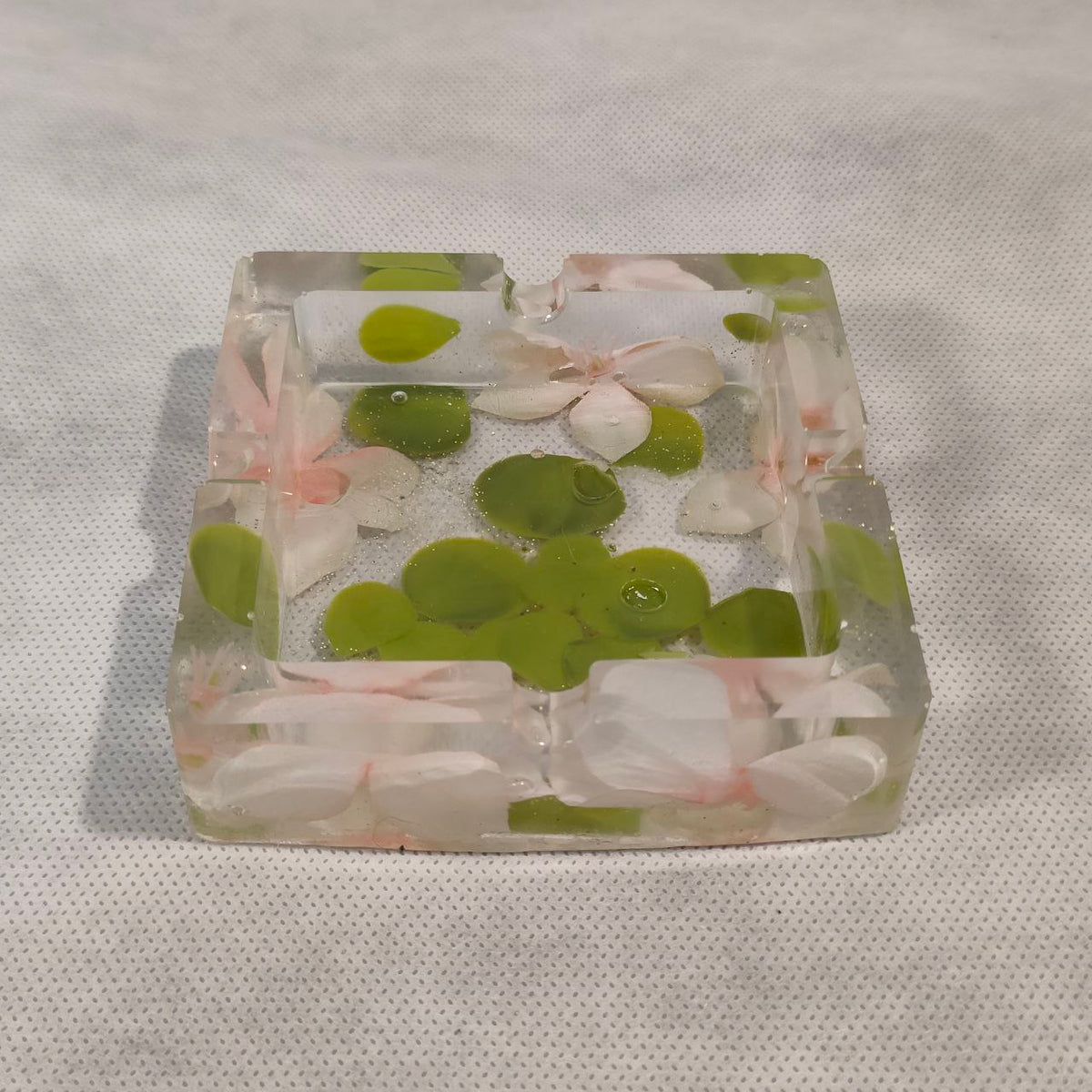 Posacenere - Fiori - Bianco