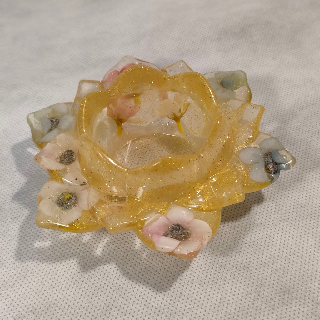 Portacandela - Fiore - Oro